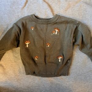 Gerber Brown Mushroom Embroidered Sweater